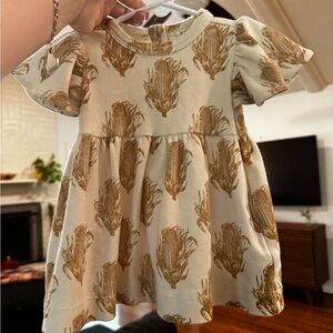 Kate Quinn Organic Cotton flutter sleeve corn dress